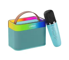 Lamax KaraokeKid1 Blue / Głośnik bezprzewodowy / Karaoke / 10 W / Żywotność baterii do 8 godz. / BT 5.3 / microSD / pendrive