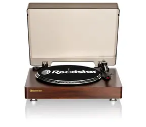 ROADSTAR TT-260SPK brązowy / Gramofon / 33 i 45 i 78 RPM / 24 W / Bluetooth / 3,5 mm / RCA 
