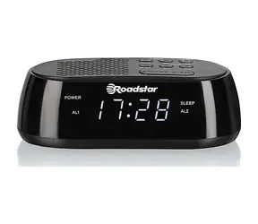 ROADSTAR CLR-2477 czarny / Radiobudzik / FM / PLL / USB 