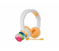 Rozpakowane - Buddyphones School+ żółte / bezprzewodowe słuchawki dla dzieci z mikrofonem / Bluetooth / BuddyCable / USB-C / rozpakowane