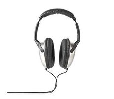 Słuchawki nauszne Nedis Wired Over-Ear Czarno-srebrne / Długość kabla: 2,70 m / Regulacja głośności 