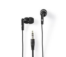 Nedis HPWD1000BK czarne / słuchawki z mikrofonem / gniazdo 3,5 mm / 1,2 m / regulacja głośności 