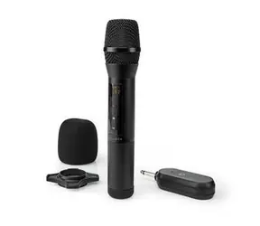 Mikrofon bezprzewodowy Nedis / 20 kanałów / 1 mikrofon / kardioidalny / 70 Hz - 13 kHz / 1000 Ohm / -95 dB 