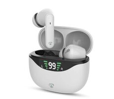 Nedis HPBT2450WT białe / słuchawki bezprzewodowe z mikrofonem / ANC / Bluetooth / do 30 godzin 