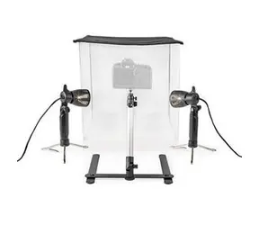 Nedis Portable Photo Studio Czarne / 400 lm / Składane / Tło w zestawie / Torba transportowa w zestawie