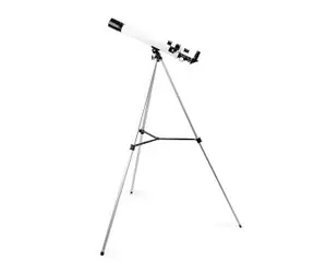 Teleskop Nedis biały / Apertura: 50 mm / Ogniskowa: 600 mm / Szukacz: 5 x 24 
