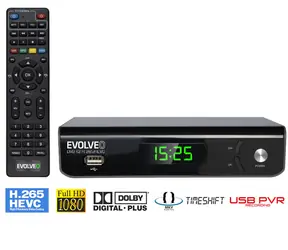 Rejestrator Evolveo Omega S3 / HD DVB-T2 / HDMI / SCART / USB / LAN / H.265/HEVC 