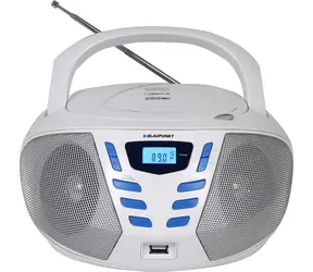 Blaupunkt BB7WH biały / radio przenośne / CD / USB / AUX / wyświetlacz LCD 