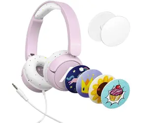 Lamax SoundKid1 Pink / słuchawki z mikrofonem / jack 3,5 mm / kabel 1,2 m