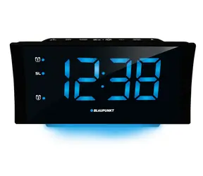 Blaupunkt CR80USB czarny / radiobudzik / wyświetlacz LED / ładowanie przez USB / przyciemniany wyświetlacz / 20 zapisanych stacji 
