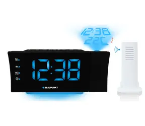 Blaupunkt CRP81USB czarny / radiobudzik / wyświetlacz LED / projekcja czasu i temperatury / ściemnialny 