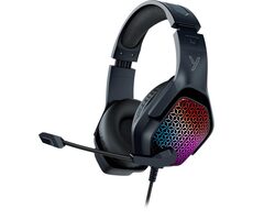 YENKEE YHP 3006 TRINITY czarne / słuchawki gamingowe / mikrofon / podświetlane / USB-A / Jack / 2,1 m