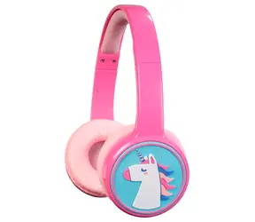 Denver BTH-106P różowe / Bezprzewodowe słuchawki dla dzieci z mikrofonem / Bluetooth 5.3