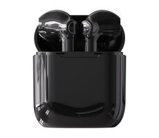 Denver TWE-39 czarne / słuchawki bezprzewodowe z mikrofonem / Bluetooth 5.0 / do 4,5 godzin / etui ładujące