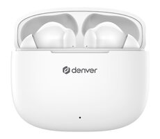 Denver TWE-48 białe / słuchawki bezprzewodowe z mikrofonem / Bluetooth 5.3 / do 6 godzin / etui ładujące