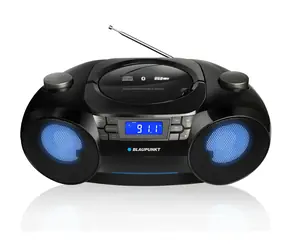 Blaupunkt BB31LED czarny / radio przenośne / CD / USB / AUX / FM / 12W