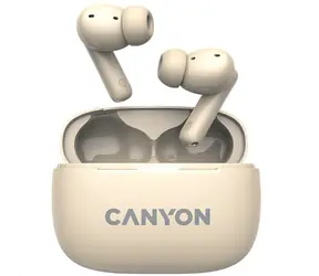 Canyon TWS-10 OnGo beżowe / słuchawki z mikrofonem / BT 5.3 / IPX5 / etui ładujące 500mAh
