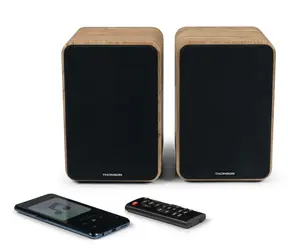 Thomson WS602DUO brązowy / głośniki HiFi / 2.0 / BT 5.0 / RCA / 100W