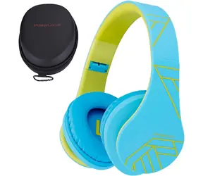 PowerLocus P2 Kids Blue/Green / Bezprzewodowe słuchawki dla dzieci z mikrofonem / Bluetooth 5.3