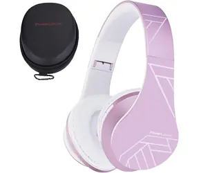 PowerLocus P2 Kids Fioletowo-Białe / Bezprzewodowe słuchawki dla dzieci z mikrofonem / Bluetooth 5.3