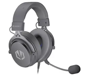 Słuchawki gamingowe Endorfy VIRO PLUS USB Alt Grey z mikrofonem, karta dźwiękowa 7.1, gniazdo 3,5 mm, przetworniki 53 mm, 1,2 m