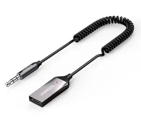 Odbiornik audio Ugreen CM309, adapter audio USB, gniazdo AUX, czarny / Bluetooth 5.0 / USB / zasięg 10 m