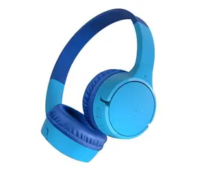Słuchawki bezprzewodowe dla dzieci Belkin SOUNDFORM Mini niebieskie / mikrofon / Bluetooth 5.0 / gniazdo 3,5 mm / czas pracy baterii do 30 godzin