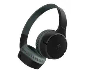 Słuchawki bezprzewodowe dla dzieci Belkin SOUNDFORM Mini, czarne / mikrofon / Bluetooth 5.0 / gniazdo 3,5 mm / czas pracy baterii do 30 godzin