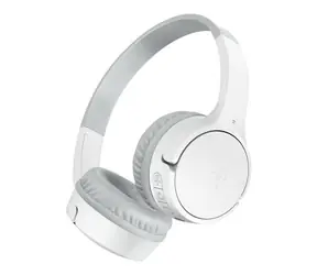 Słuchawki bezprzewodowe dla dzieci Belkin SOUNDFORM Mini, białe / mikrofon / Bluetooth 5.0 / gniazdo 3,5 mm / czas pracy baterii do 30 godzin