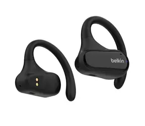 Słuchawki bezprzewodowe Belkin SOUNDFORM ClearFit Open-Ear, czarne / mikrofon / Bluetooth 5.3 / IPX5 / czas pracy baterii do 26 godzin