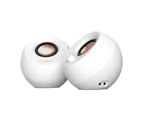 Rozpakowano - Creative Labs Pebble Pro biały / głośniki / RGB / 2.0 / Bluetooth 5.3 / 20 W / USB-C / rozpakowano