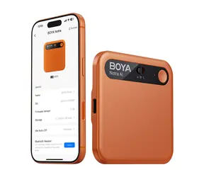 Boya Notra orange / Rejestrator audio z tłumaczem AI / 64 GB / 24 godz. / BT / Wi-Fi / USB-C
