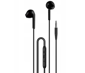Słuchawki douszne przewodowe Dudao X3 czarne / z mikrofonem / gniazdo 3,5 mm 