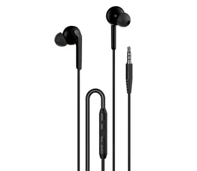 Słuchawki douszne przewodowe Dudao X3 czarne / z mikrofonem / gniazdo 3,5 mm 