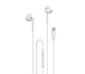 Słuchawki douszne przewodowe Dudao X3C białe / z mikrofonem / USB-C / 1,2 m