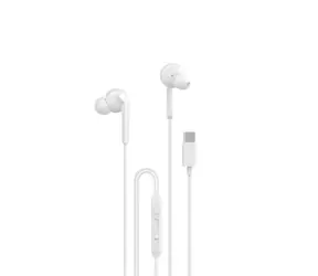 Słuchawki douszne przewodowe Dudao X3C białe / z mikrofonem / USB-C / 1,2 m