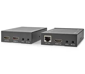 Przedłużacz Nedis VREP3480AT HDMI do UTP CAT6 / 4K@60Hz / 18 Gb/s / powrót IR / do 60 m