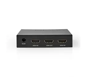 Przełącznik HDMI Nedis VSWI34721AT 3 wejścia - 2 HDMI + 1 USB-C do 1 wyjścia / 4K @ 60Hz / 18 Gb/s / HDCP 2.2 / aluminium