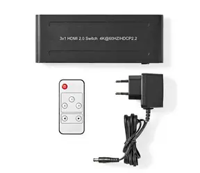 Przełącznik HDMI Nedis VSWI3475AT 5 wejść na 1 wyjście / 4K2K@60Hz / HDCP 2.2, pilot zdalnego sterowania