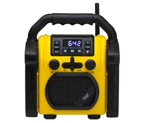 Adler AD 1911 czarno-żółty / Radio budowlane / FM / AUX / BT 5.1 / IPX54