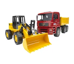 Ciężarówka Bruder 02752 MAN TGA z ładowaczem czołowym FR130 / 1:16 / od 3 lat