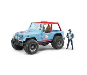 Bruder 02541 Racing Jeep Cross Country niebieski + racer / 1:16 / od 4 lat