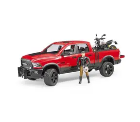 Bruder 02502 Samochód terenowy RAM + motocykl Scrambler Ducati Desert Sled z figurką / 1:16 / od 4 lat