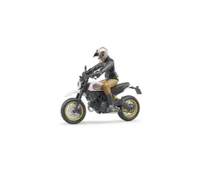 Bruder 63051 Ducati Scrambler Desert Sled z figurką motocyklisty / 1:16 / od 4 lat