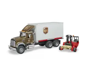 Bruder 02828 Mack Granite UPS z wózkiem widłowym / 1:16 / od 4 lat