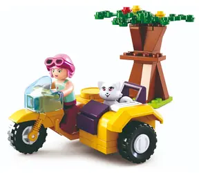 Sluban Girls Dream Holidays M38-B0600C Motocykl z wózkiem bocznym / Lego - kompatybilne / Liczba figurek|elementów: 1|66 / od 6 lat