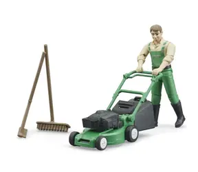 Bruder 62103 BWORLD Ogrodnik z kosiarką i akcesoriami / 4+