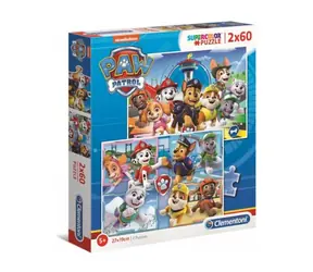 Clementoni 21617 PUZZLE SuperColor 2w1 - Psi Patrol / 104 sztuki / 6+ lat