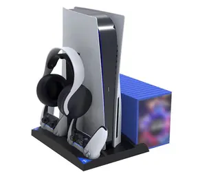iPega P5013 Stacja ładująca i chłodząca do kontrolera PS5 i PS5 czarna