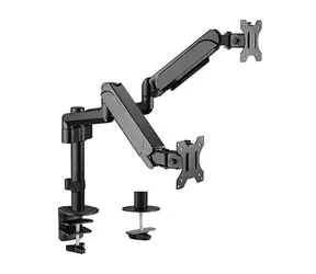Gembird MA-DA2P-01 Uchwyt stołowy na 2 monitory do 32" / standardy VESA 75x75 i 100x100 / do stołu / nośność 9kg / regulowany